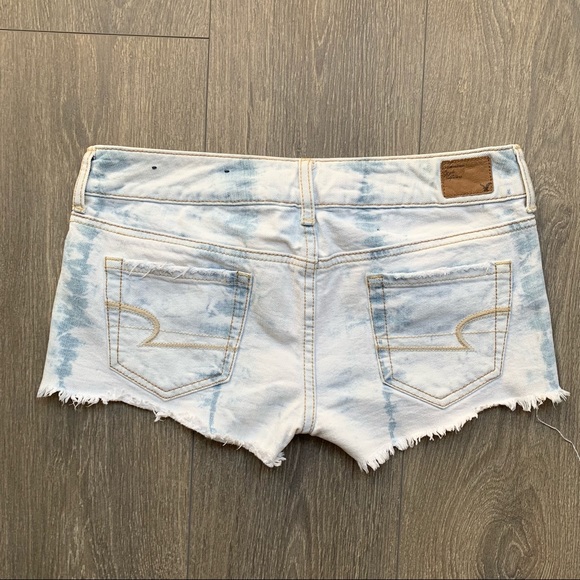 American Eagle Acid Wash Denim Shorts Size 0 - Picture 11 of 11